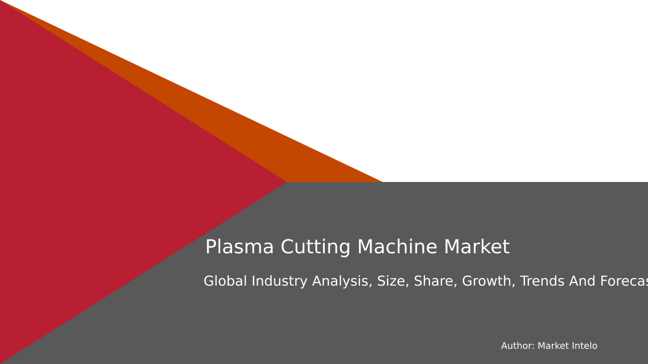 Plasma Cutting Machine Market Research Report 2033
