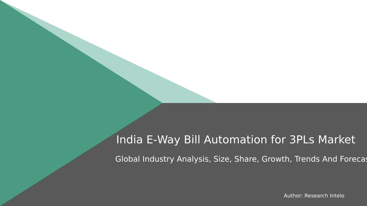 India E‑Way Bill Automation for 3PLs Market Research Report 2033